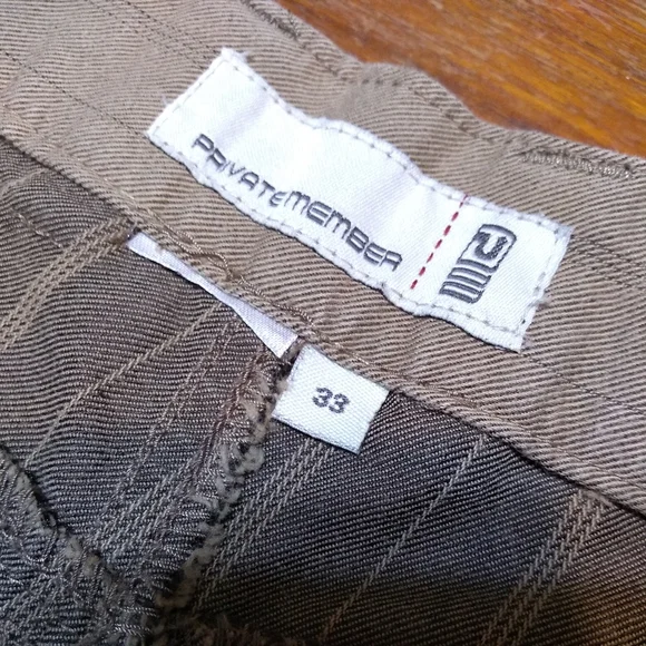 Giorgio Armani Exchange Private Members Pants, Size 33, Tan with Wide Pi… - Picture 5 of 12
